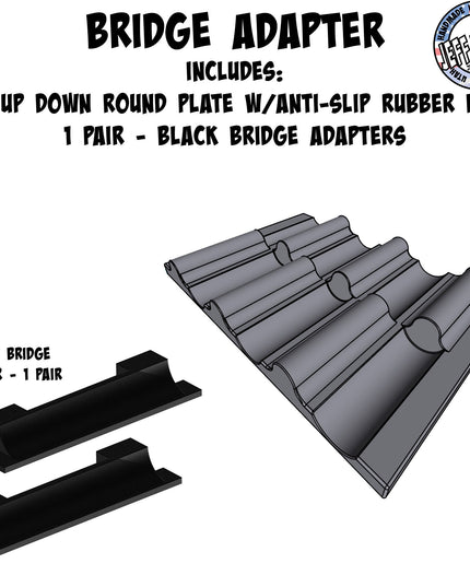 1/16- 1/18th Up / Down Plate - Flat / Bridge Plate - Up Down Round - Monster Truck - Crawler Scale - Anti Slip Rubber Feet - Expandable