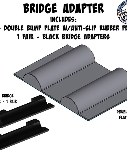 1/16- 1/18th Up / Down Plate - Flat / Bridge Plate - Double Bump - Monster Truck - Crawler Scale - Anti Slip Rubber Feet - Expandable