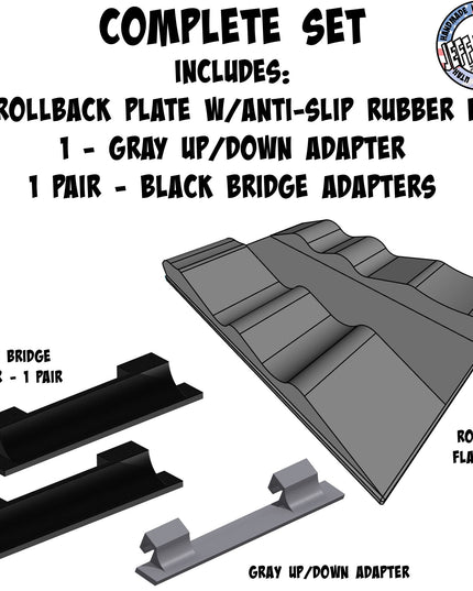 1/16- 1/18th Up / Down Plate - Flat / Bridge Plate - Roll Back - Monster Truck - Crawler Scale - Anti Slip Rubber Feet - Expandable