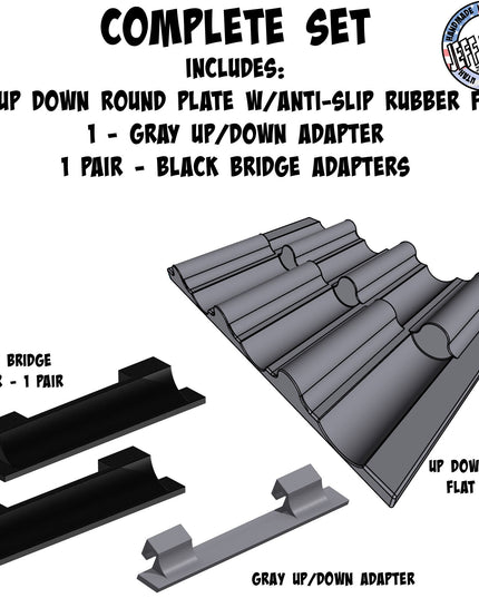 1/16- 1/18th Up / Down Plate - Flat / Bridge Plate - Up Down Round - Monster Truck - Crawler Scale - Anti Slip Rubber Feet - Expandable