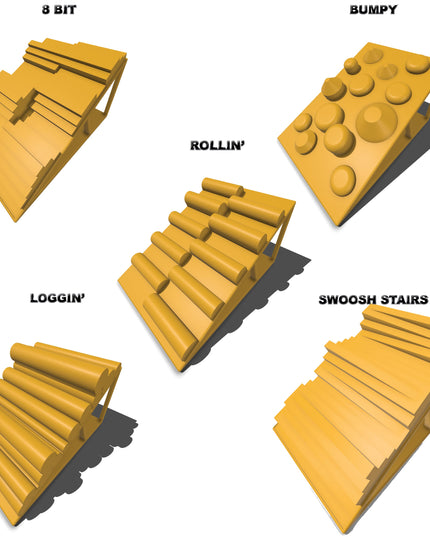 1/24th Set 2 Ramp Set - 5 Ramps - Monster Truck - Crawler Scale - Anti Slip Rubber Feet - Expandable