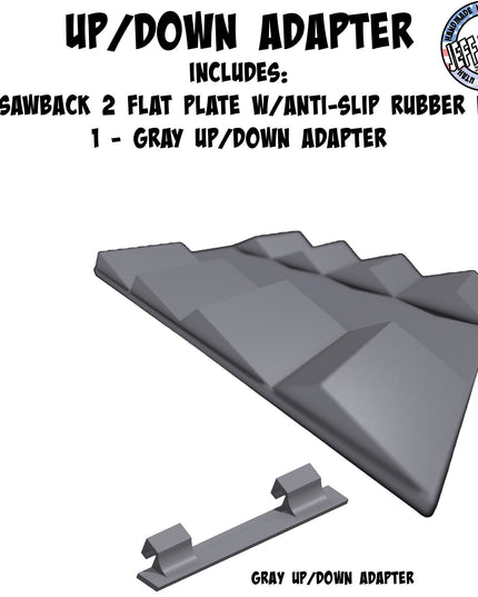 1/16 - 1/18th  Up / Down Plate - Flat / Bridge Plate - Sawback 2 - Monster Truck - Crawler Scale - Anti Slip Rubber Feet - Expandable