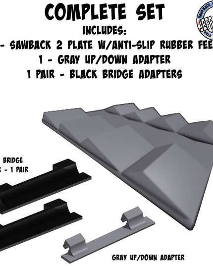 1/16 - 1/18th  Up / Down Plate - Flat / Bridge Plate - Sawback 2 - Monster Truck - Crawler Scale - Anti Slip Rubber Feet - Expandable