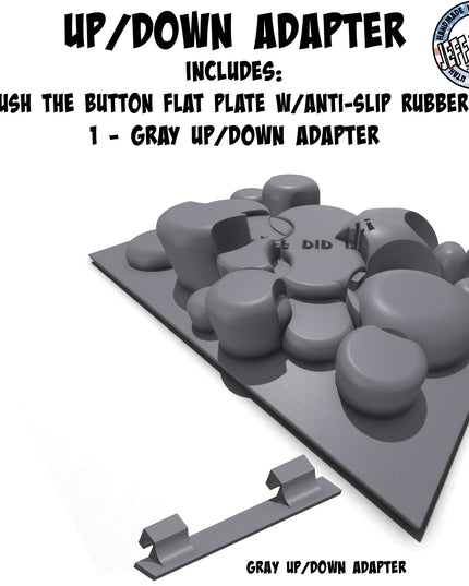1/16- 1/18th Up / Down Plate - Flat / Bridge Plate - Push the Button - Monster - Crawler Scale - Anti Slip Rubber Feet - Expandable