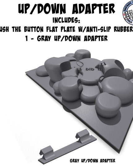 1/24th Up / Down Plate - Flat / Bridge Plate - Push the Button - Monster - Crawler Scale - Adapters - Anti Slip Rubber Feet - Expandable