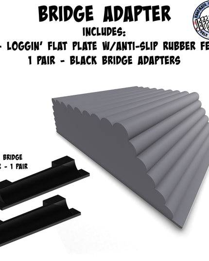 1/24th Up / Down Plate - Flat / Bridge Plate - Loggin' - Monster - Crawler Scale - Adapters - Anti Slip Rubber Feet - Expandable