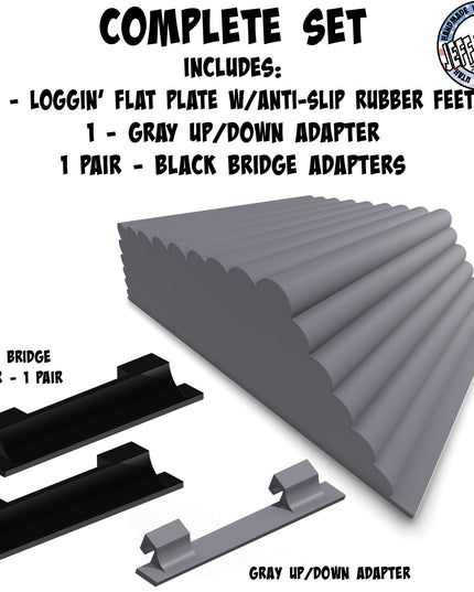 1/24th Up / Down Plate - Flat / Bridge Plate - Loggin' - Monster - Crawler Scale - Adapters - Anti Slip Rubber Feet - Expandable