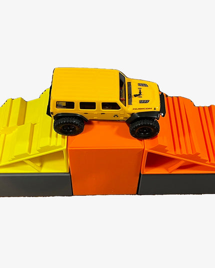 1/24th Ramp Level Up! Set 1 DUO KOTH - Ramp Set - 4 Ramps, 2 Level Ups & 1 Center Tower w 2 Plates - Crawler Scale - Anti Slip Rubber Feet