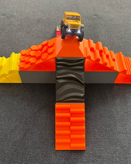 1/24th Ramp Level Up! Set 2 QUAD KOTH - Ramp Set - 8 Ramps, 4 Level Ups & 1 Center Tower w 2 Plates - Crawler Scale - Anti Slip Rubber Feet