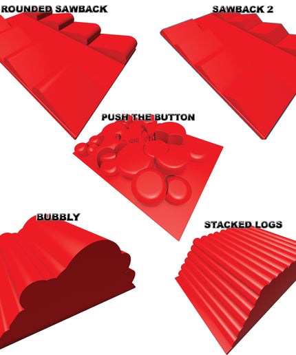 1/24th Set2 Flat Flat / Bridge Plate Set - 5 Bridge Plates - Monster Truck - Crawler Scale - Anti Slip Rubber Feet - Expandable