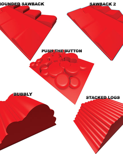 1/24th Set2 Flat Flat / Bridge Plate Set - 5 Bridge Plates - Monster Truck - Crawler Scale - Anti Slip Rubber Feet - Expandable