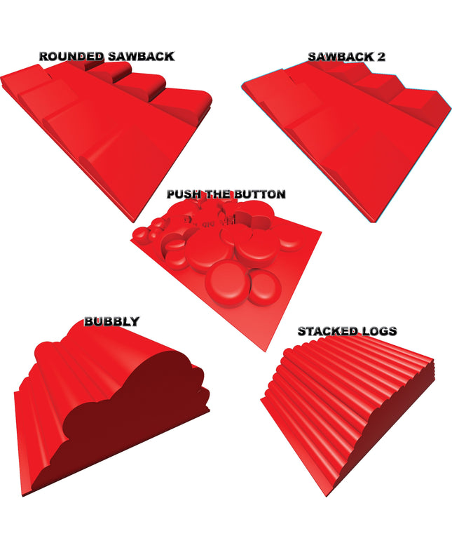 1/24th Set2 Flat Flat / Bridge Plate Set - 5 Bridge Plates - Monster Truck - Crawler Scale - Anti Slip Rubber Feet - Expandable