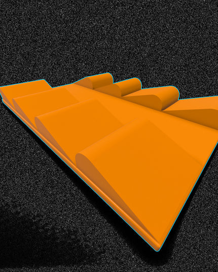 1/16- 1/18th Up / Down Plate - Flat / Bridge Plate - Rounded Sawback - Monster - Crawler Scale - Anti Slip Rubber Feet - Expandable