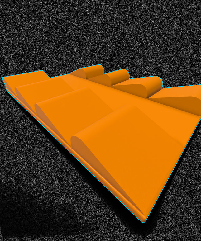 1/16- 1/18th Up / Down Plate - Flat / Bridge Plate - Rounded Sawback - Monster - Crawler Scale - Anti Slip Rubber Feet - Expandable