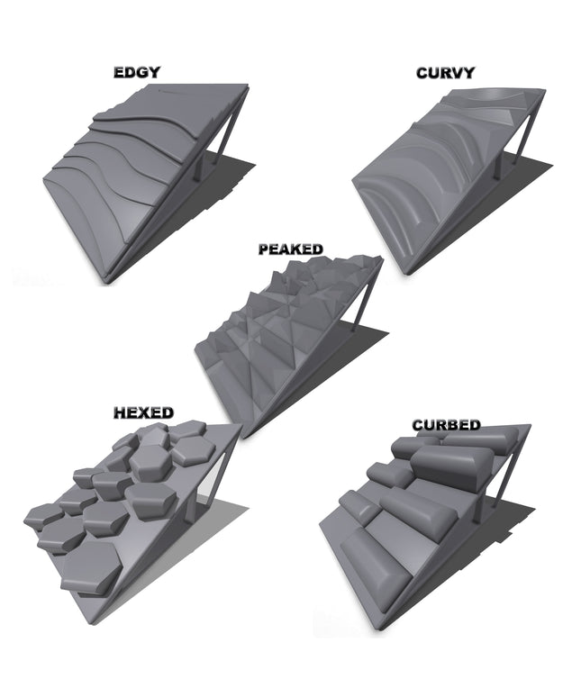 1/16-1/18th Set 1 Ramp Set - 5 Ramps - Monster Truck - Crawler Scale - Anti Slip Rubber Feet - Expandable