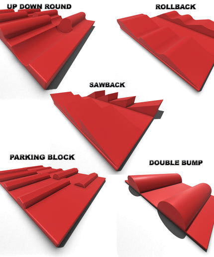 1/24th Set1 Flat Flat / Bridge Plate Set - 5 Bridge Plates - Monster Truck - Crawler Scale - Anti Slip Rubber Feet - Expandable