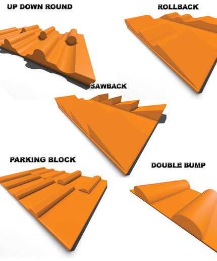 1/16-1/18th Set1 Flat Flat / Bridge Plate Set - 5 Bridge Plates - Monster Truck - Crawler Scale - Anti Slip Rubber Feet - Expandable