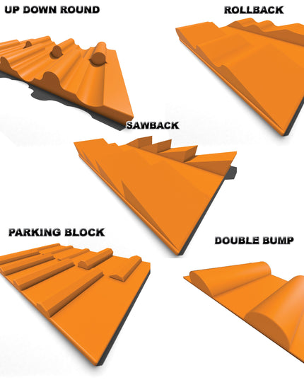 1/16-1/18th Set1 Flat Flat / Bridge Plate Set - 5 Bridge Plates - Monster Truck - Crawler Scale - Anti Slip Rubber Feet - Expandable