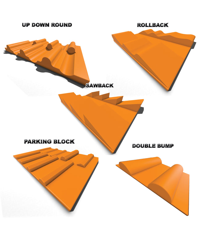 1/16-1/18th Set1 Flat Flat / Bridge Plate Set - 5 Bridge Plates - Monster Truck - Crawler Scale - Anti Slip Rubber Feet - Expandable