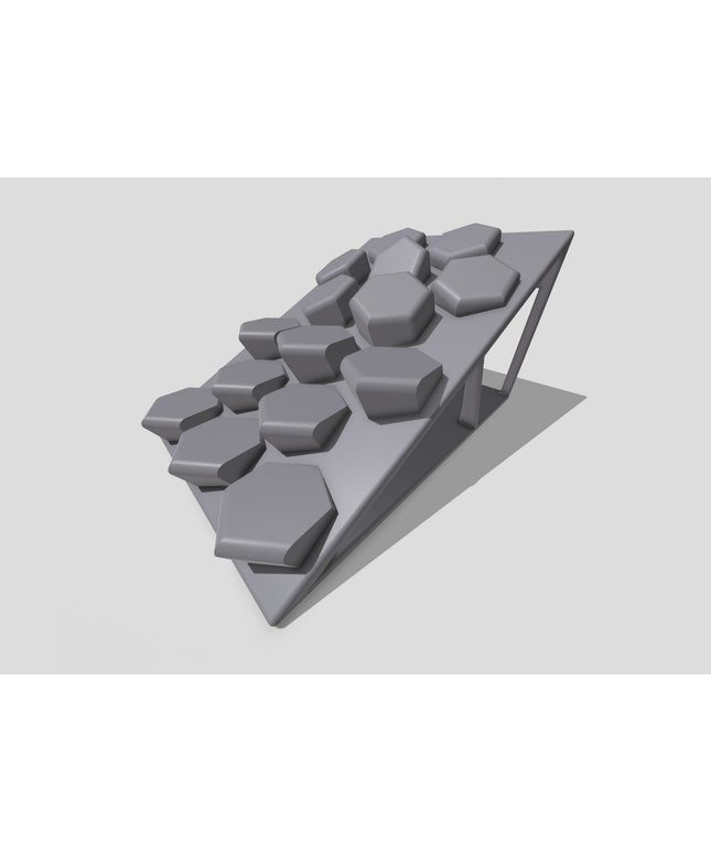 1/16 - 1/18th Ramp Hexed Terrain - Monster Truck - Crawler Scale - Works as Display Stand - Includes Anti Slip Rubber Feet - Expandable