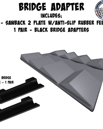 1/16 - 1/18th  Up / Down Plate - Flat / Bridge Plate - Sawback 2 - Monster Truck - Crawler Scale - Anti Slip Rubber Feet - Expandable