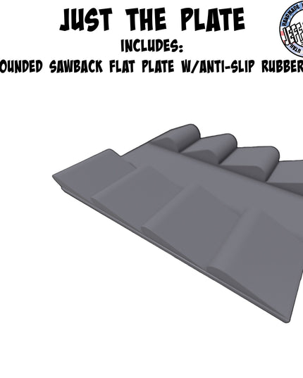 1/16- 1/18th Up / Down Plate - Flat / Bridge Plate - Rounded Sawback - Monster - Crawler Scale - Anti Slip Rubber Feet - Expandable