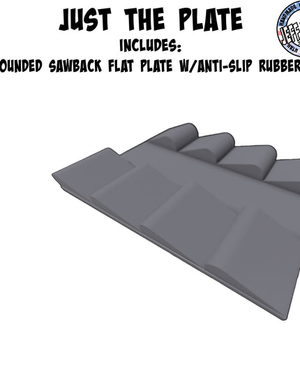 1/24th Up / Down Plate - Flat / Bridge Plate - Rounded Sawback - Monster - Crawler Scale - Adapters - Anti Slip Rubber Feet - Expandable