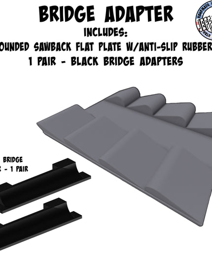 1/16- 1/18th Up / Down Plate - Flat / Bridge Plate - Rounded Sawback - Monster - Crawler Scale - Anti Slip Rubber Feet - Expandable