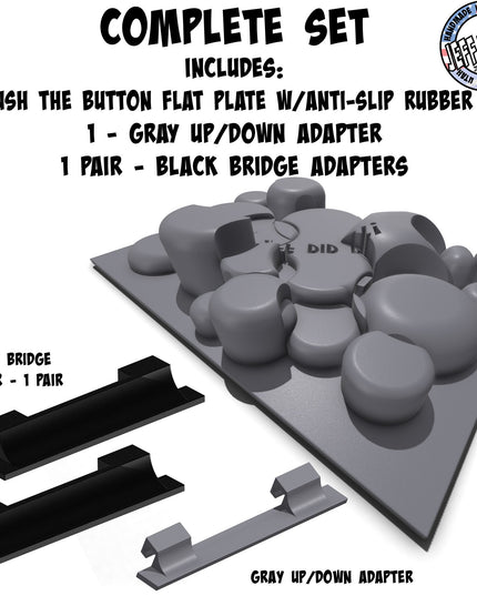 1/16- 1/18th Up / Down Plate - Flat / Bridge Plate - Push the Button - Monster - Crawler Scale - Anti Slip Rubber Feet - Expandable