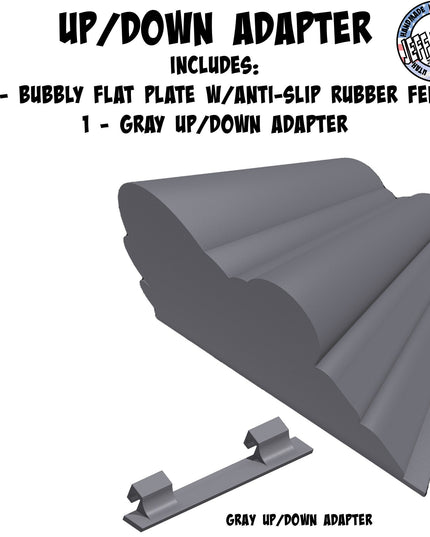 1/24th Up / Down Plate - Flat / Bridge Plate - Bubbly - Monster - Crawler Scale - Adapters - Anti Slip Rubber Feet - Expandable