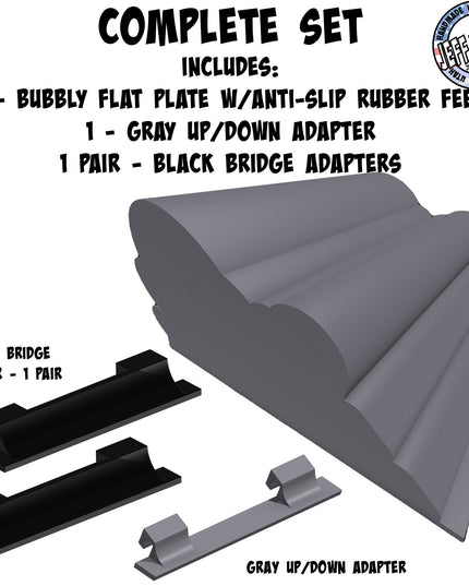 1/24th Up / Down Plate - Flat / Bridge Plate - Bubbly - Monster - Crawler Scale - Adapters - Anti Slip Rubber Feet - Expandable