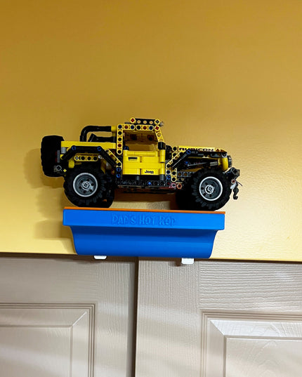 1/24th RC Car Truck Display Stand / Small Lego Wall Mount with Storage - SCX24 - Customizable - Fathers Day
