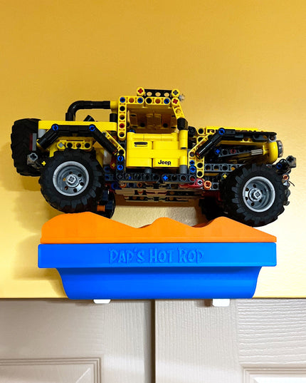 1/24th RC Car Truck Display Stand / Small Lego Wall Mount with Storage - SCX24 - Customizable - Fathers Day