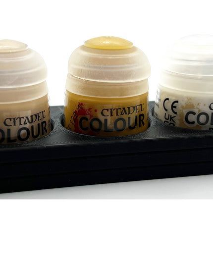 Citadel Colour 33mm Paint Bottle Holder - Holds 3 Citadel Colour 33mm Bottles - With Anti-Slip Rubber Feet - 3D Printed