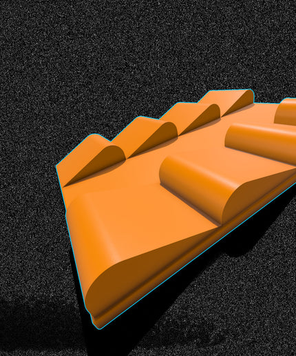 1/16- 1/18th Up / Down Plate - Flat / Bridge Plate - Rounded Sawback - Monster - Crawler Scale - Anti Slip Rubber Feet - Expandable