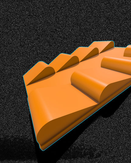 1/16- 1/18th Up / Down Plate - Flat / Bridge Plate - Rounded Sawback - Monster - Crawler Scale - Anti Slip Rubber Feet - Expandable