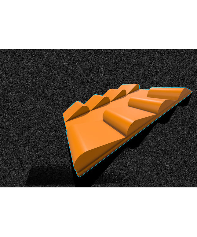 1/16- 1/18th Up / Down Plate - Flat / Bridge Plate - Rounded Sawback - Monster - Crawler Scale - Anti Slip Rubber Feet - Expandable