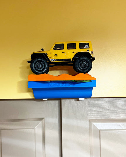 1/24th RC Car Truck Display Stand / Small Lego Wall Mount with Storage - SCX24 - Customizable - Fathers Day