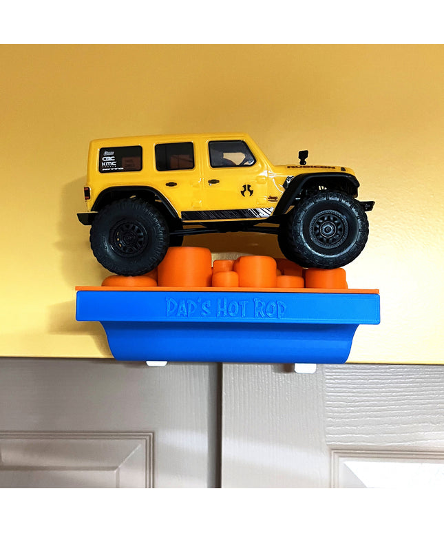 1/24th RC Car Truck Display Stand / Small Lego Wall Mount with Storage - SCX24 - Customizable - Fathers Day