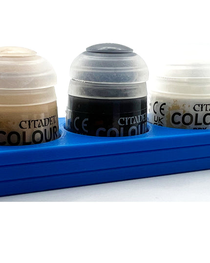 Citadel Colour 33mm Paint Bottle Holder - Holds 3 Citadel Colour 33mm Bottles - With Anti-Slip Rubber Feet - 3D Printed