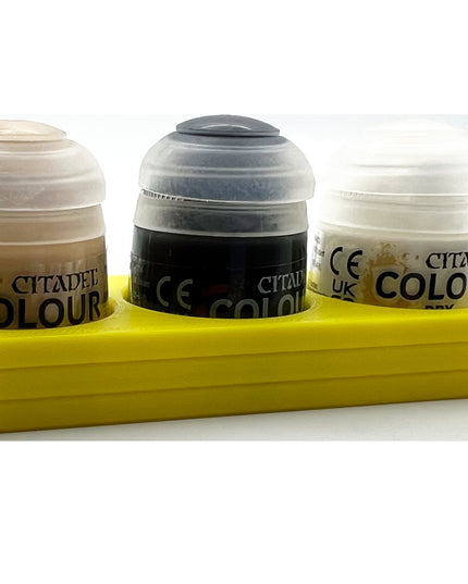 Citadel Colour 33mm Paint Bottle Holder - Holds 3 Citadel Colour 33mm Bottles - With Anti-Slip Rubber Feet - 3D Printed