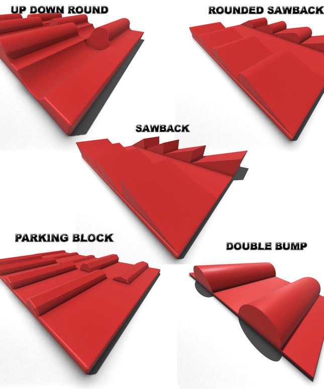 1/24th Ramp Bumpy and Flat Terrain - Bridge Set - Monster Truck - Crawler Scale - Display - Includes Anti Slip Rubber Feet - Expandable