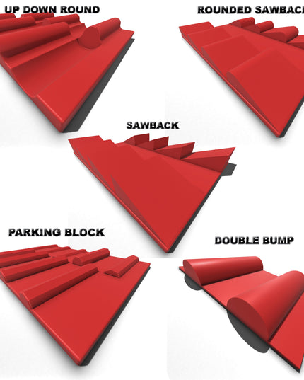 1/24th Ramp Curbed and Flat Terrain - Bridge Set - Monster Truck - Crawler Scale - Display - Includes Anti Slip Rubber Feet - Expandable