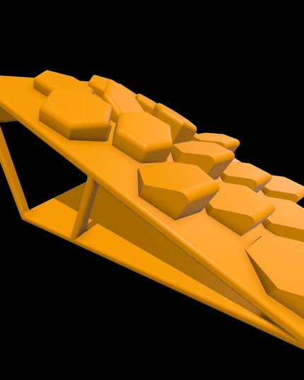 1/24th Ramp Hexed & Curbed Terrain - Bridge Set - Monster Truck - Crawler Scale - Display - Includes Anti Slip Rubber Feet - Expandable