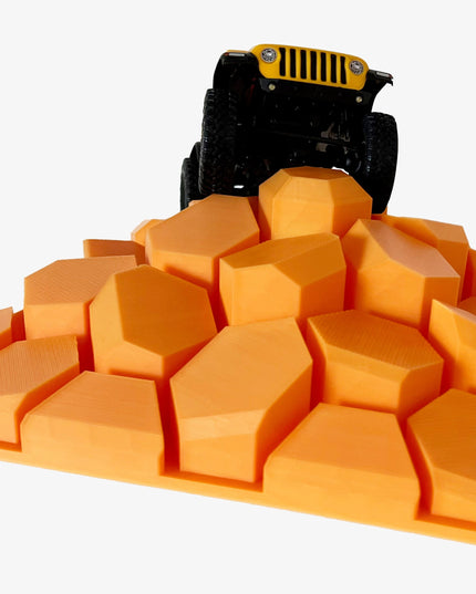 1/24th Crawler 1 Square Foot Adventure Plate - Hexed Design - Coffee Table Fun - Crawler Scale - Ikea Shelf - Anti Slip Rubber Feet