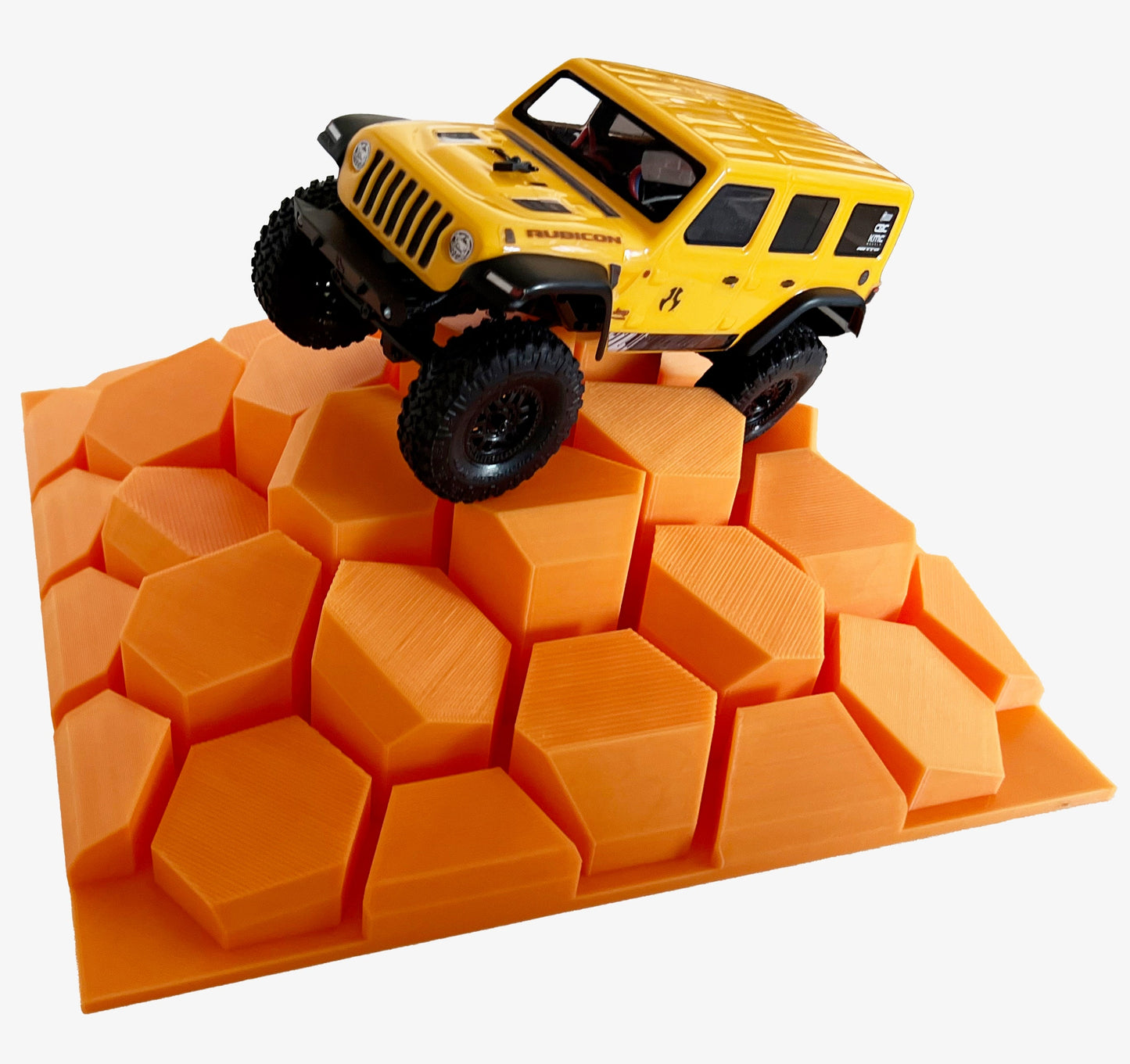 1/24th Crawler 1 Square Foot Adventure Plate - Hexed Design - Coffee Table Fun - Crawler Scale - Ikea Shelf - Anti Slip Rubber Feet