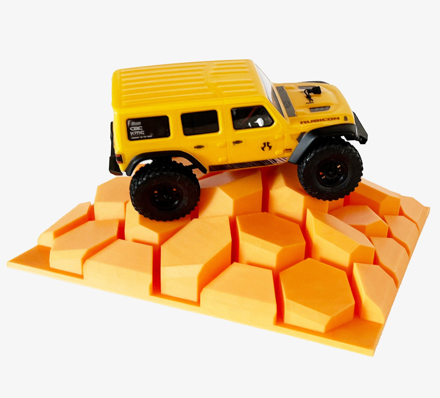 1/24th Crawler 1 Square Foot Adventure Plate - Hexed Design - Coffee Table Fun - Crawler Scale - Ikea Shelf - Anti Slip Rubber Feet