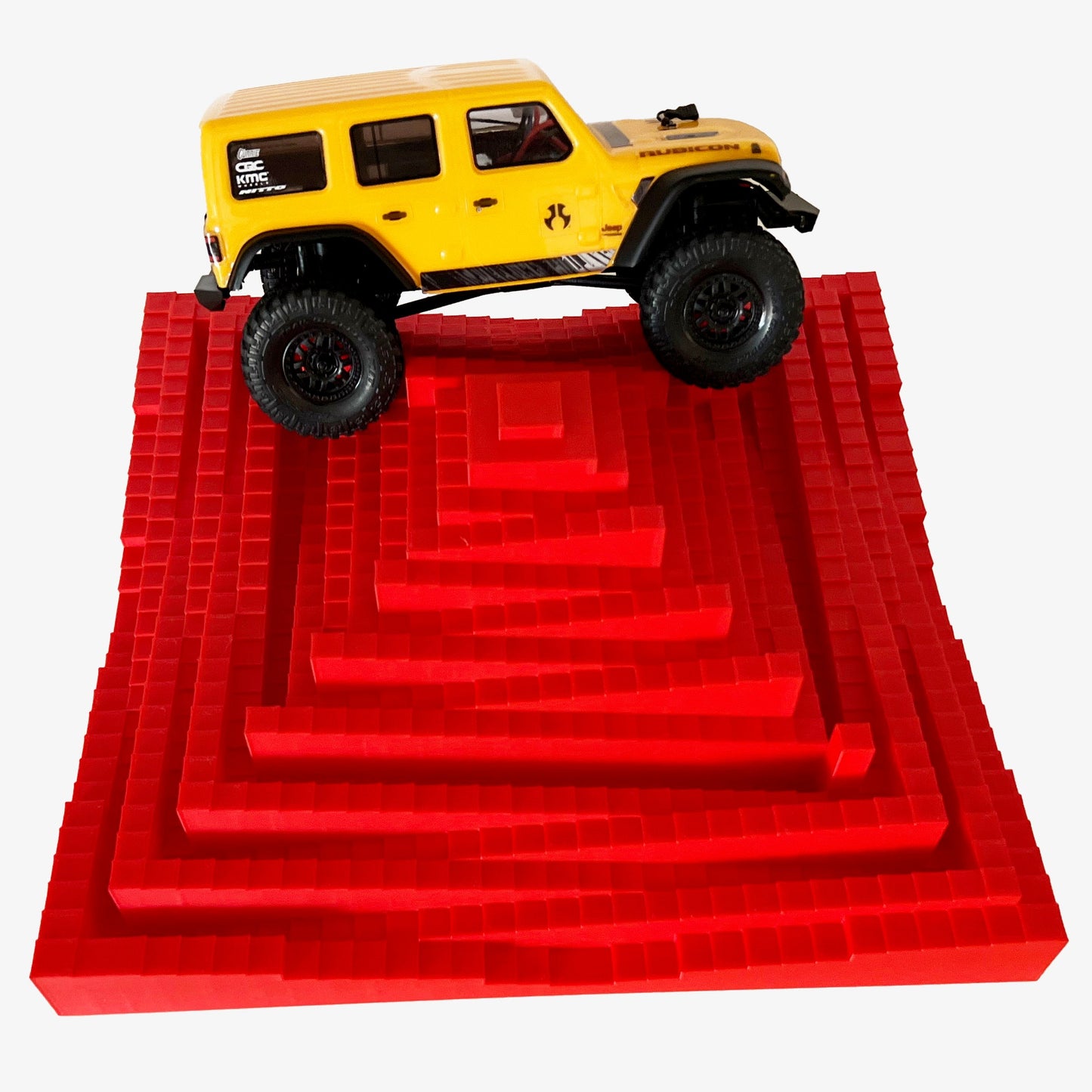 1/24th Crawler 1 Square Foot Adventure Plate - Temple Design - Coffee Table Fun - Crawler Scale - Ikea Shelf - Anti Slip Rubber Feet