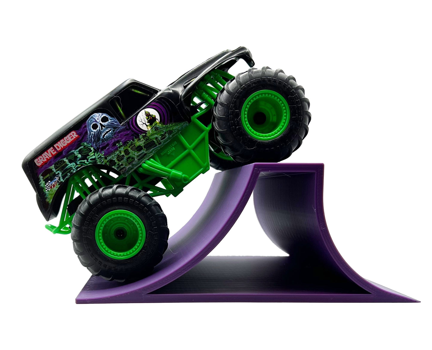 1/24th Monster Truck Ramp Set 1 Includes 5 Stunt/Jump Ramps - WIDE - Works as Display Stand - Includes Anti Slip Rubber Feet - Great Gift!