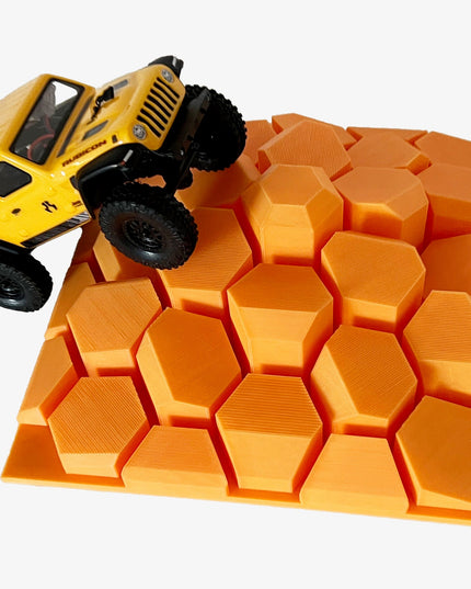 1/24th Crawler 1 Square Foot Adventure Plate - Hexed Design - Coffee Table Fun - Crawler Scale - Ikea Shelf - Anti Slip Rubber Feet